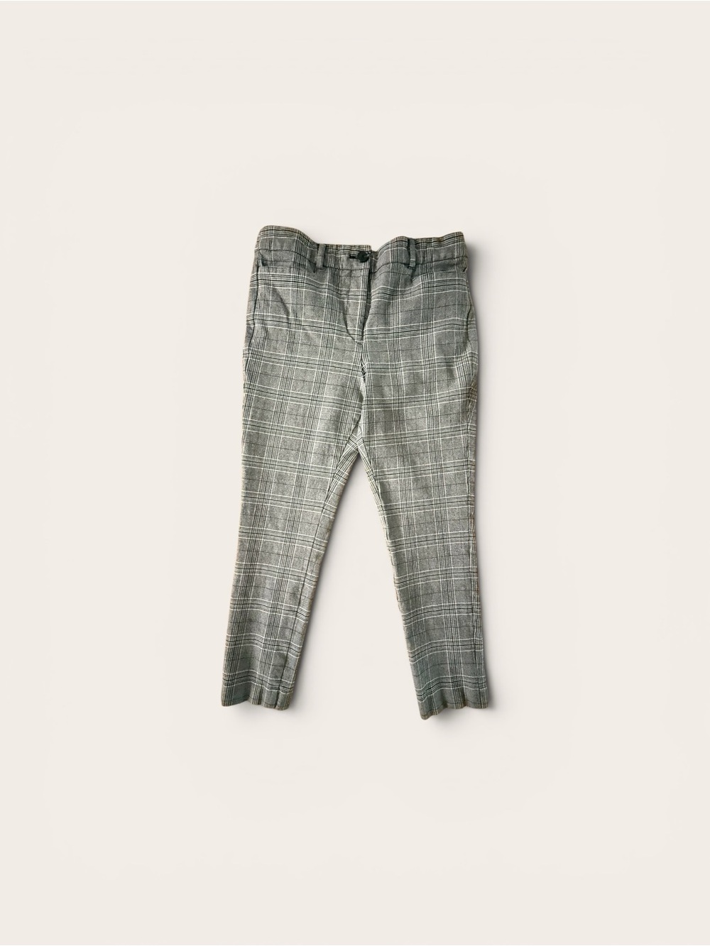 LOFT Gray Plaid Ankle Pants 6 Petite